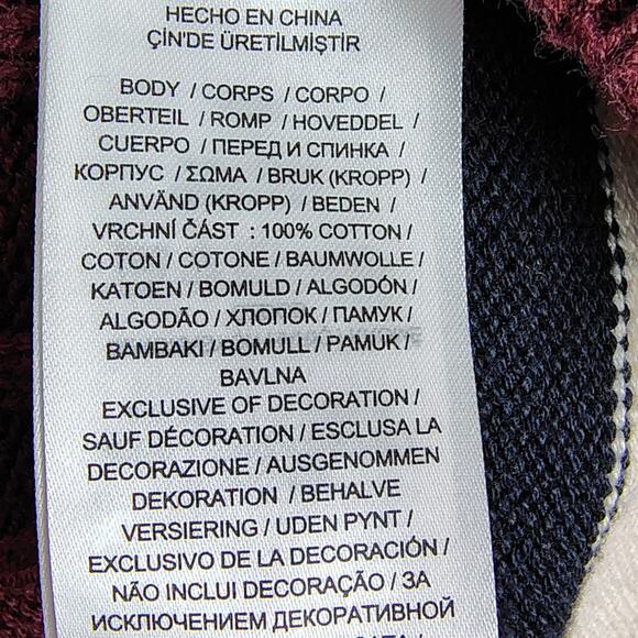 Ralph Lauren Cable-Knit Cotton Cricket Sweater XXL Burgundy, Crest Logo, Preppy - Picture 15 of 15